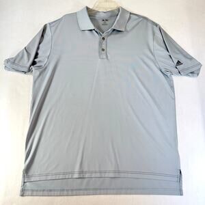 Adidas Men's XL Golf Shirt #938007 Performance Fabric Moisture Wicking Grey